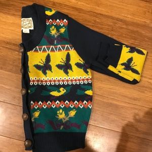 Knit cropped multicolor cardigan from Spain